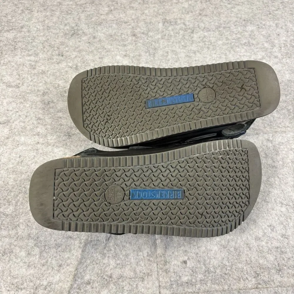 Birkenstock Black Leather Tokio Super Grip Clogs Mules Heel Strap Unisex Size 41